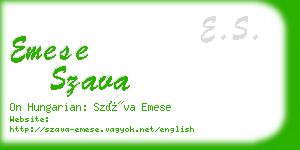 emese szava business card